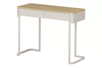 Konzolový Stolík / Toaletný stolík Elivo 110 cm so zásuvkami na stelazu - kašmír / Dub olejowany