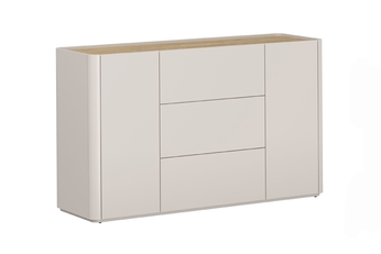 Komoda Elivo 150 cm so zásuvkami - kašmír / Dub olejowany