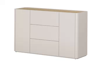 Komoda Elivo 150 cm se zásuvkami - kašmír / dub olejowany