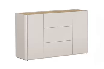 Komoda Elivo 150 cm so zásuvkami - kašmír / Dub olejowany