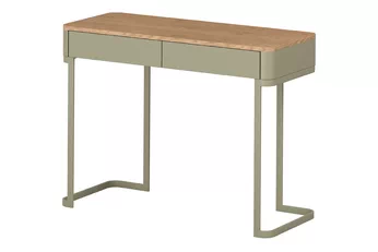 Konzolový Stolík / Toaletný stolík Elivo 110 cm so zásuvkami na stelazu - eukaliptus / Dub baltic dune