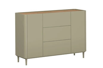 Komoda Elivo 150 cm se zásuvkami na nožkách - eukaliptus / dub baltic dune