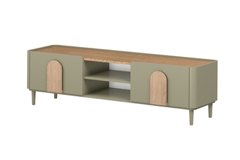 TV skrinka Amilio 170 cm z szuflada na nôžkach - eukaliptus / Dub baltic dune / úchyty Dub prírodné