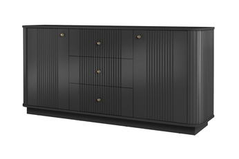 Komoda so zásuvkami Vesper 160 cm - Čierny / zlote úchyty