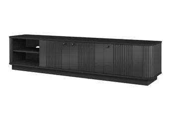 skříňka RTV Vesper 3D 187 cm - černá / černá Úchytky