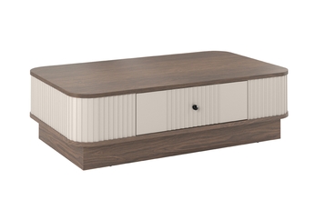 Stolík kawowy Vesper 103x60 cm z szuflada na sokelu - kašmír / orech / čierny Úchytka