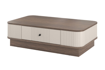 stolek kawowy z szuflada Vesper 103x60 cm - kašmír / ořech / černá uchwyt