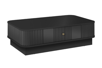 Stolík kawowy z szuflada Vesper 103x60 cm - Čierny / zlaté Úchytka