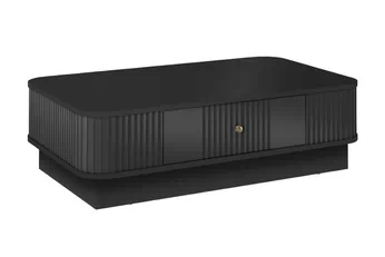 Stolík kawowy z szuflada Vesper 103x60 cm - Čierny / zlaté Úchytka