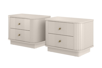 Komplet szafek nocnych Vesper 56 cm - kašmír / zlote úchyty