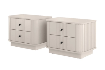 Komplet szafek nocnych Vesper 56 cm - kašmír / čierny úchyty