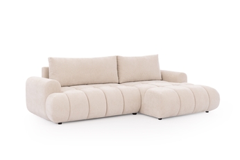 Rohová sedacia súprava Lutario Mini s funkciou spánku pravá strana - Béžová plecionka hydrofobowa Venice 2026