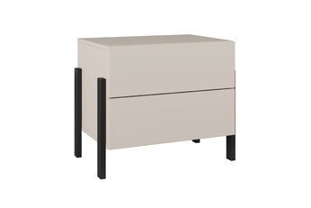 Nočný stolík Jukon 59 cm - kašmírová / čierna