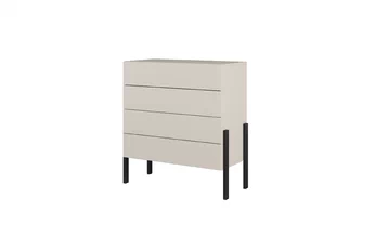 Komoda Jukon 84 cm so zásuvkami - kašmír / čierny nožičky 