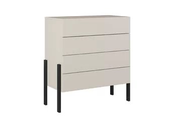 Komoda Jukon 84 cm se zásuvkami - kašmír / černé nožičky 