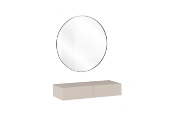 Toaletný stolík závesná z zrkadlom Jukon 90 cm - kašmír