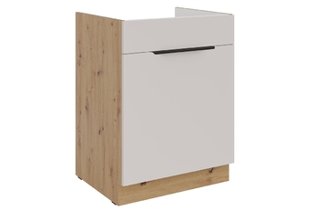 Skrinka Kuchynská dolná Arvani D60 ZL z szuflada pod umývadlo - kašmír / Dub artisan