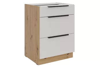 skříňka kuchyňská spodní Arvani D60 S3 se zásuvkami - kašmír / dub artisan