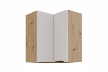 Skrinka Kuchynská závesná Arvani 60x60 GN-72 rohová dvojdverová - kašmír / Dub artisan