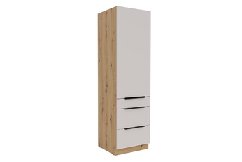 Kuchyňský sloupek Arvani 60 DKS-210 jednodveřový se zásuvkami - kašmír / dub artisan