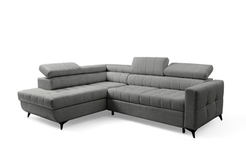 Rohová sedací souprava Nardo L rozkládací levá - šedá šenil latwoczyszczacy Taro 97