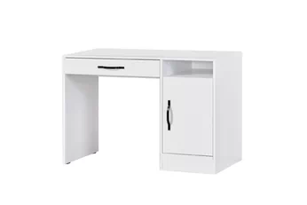 Písací stôl mlodziezowe Lamaro 120 cm z szuflada - Biely / Úchytka Čierny 