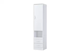 Regál zamkniety Lomaro 50 cm so zásuvkami - Biely / Úchytka Biely