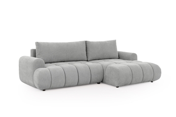 Rohová sedacia súprava Lutario Mini s funkciou spánku pravá strana - šedá plecionka hydrofobowa Venice 2023
