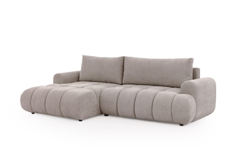 Rohová sedacia súprava Lutario Mini s funkciou spánku Ľavá strana - ciemnobezowa plecionka hydrofobowa Venice 2031