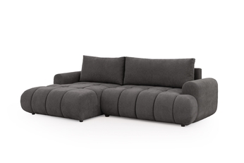 Rohová sedacia súprava Lutario Mini s funkciou spánku Ľavá strana - ciemnoszara plecionka hydrofobowa Venice 2021