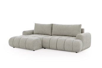 Rohová sedacia súprava Lutario Mini s funkciou spánku Ľavá strana - šedá látka Nazar 225.03