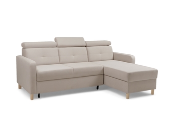 Rohová sedacia súprava Filo s funkciou spánku uniwersalny Ľavý/Pravý - béžový velúr Jasmine 22