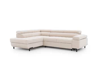 Rohová sedací souprava levá rozkladany pro obývacího pokoje Tyrion L - béžová šenil Ditra New 20