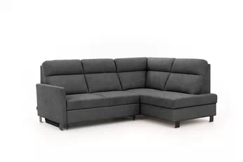 Rohová sedací souprava Loario L pravá z waskim bokiem - grafitová samet latwoczyszczacy Zetta 305
