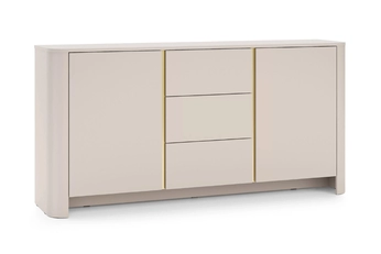 Komoda Sorrenti 168 cm so zásuvkami - kašmír / zlaté