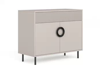 Komoda Nubo 100 cm dvoudveřová z szuflada - kašmír / černá