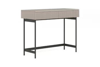 Toaletný stolík Nubo 97 cm na stelazu - kašmír / Čierny