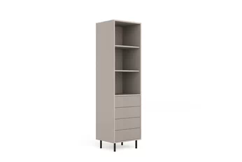 Regál Nubo 53 cm se zásuvkami - kašmír / černé nožičky