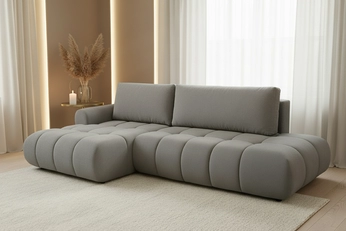 Rohová sedacia súprava Lutario L II s funkciou spánku Ľavá strana - šedá plecionka hydrofobowa Venice 2023