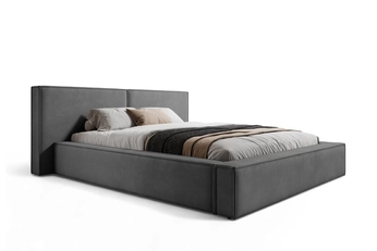Posteľ čalúnená Molino 180x200 S vnútorným úložným priestorom- Tmavý šedý velúr Castel 93 
