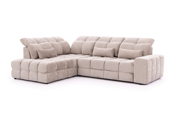 Rohová sedacia súprava Ľavá strana Magnelio Prestige L s elektricky výsuvným sedákem - béžový šenil Perfect harmony 07