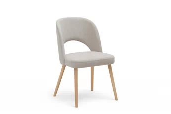 židle dřevěná Luvaro s čalouněným sedákem - světlý šedá šenil Wind 05 / Nohy buk