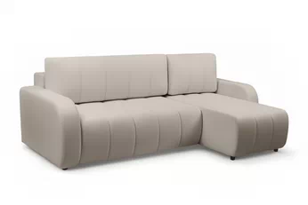Rohová sedacia súprava Lapios s funkciou spánku pravá strana - béžový zamat Matt Velvet 9