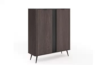 Komoda vysoká Edrin 113 cm - Dub dunin / Čierny