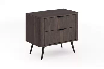 Nočný Stolík Edrin 63 cm so zásuvkami - Dub dunin / Čierny