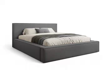 Posteľ čalúnená Nirello 180x200 S vnútorným úložným priestorom- Tmavý šedý velúr Castel 93