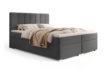 Boxspring posteľ Mareli 160x200 s úložným priestorom - ciemy šedý bukla Quelle 92
