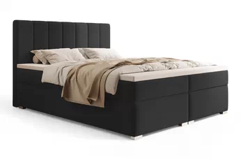 Postel boxspring Mareli 180x200 s úložním prostorem - černá bukla Quelle 100 Postel boxspring Mareli 180x200 s úložním prostorem - černá bukla Quelle 100