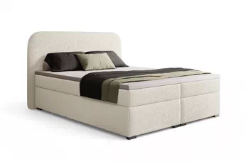 Boxspring posteľ Elaris 180x200 s úložným priestorom - svetlý Béžová bukla Quelle 02  Boxspring posteľ Elaris 180x200 s úložným priestorom - svetlý Béžová bukla Quelle 02