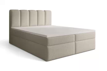 Boxspring posteľ Tenor 160x200 s úložným priestorom - ciemno Béžová bukla Quelle 05